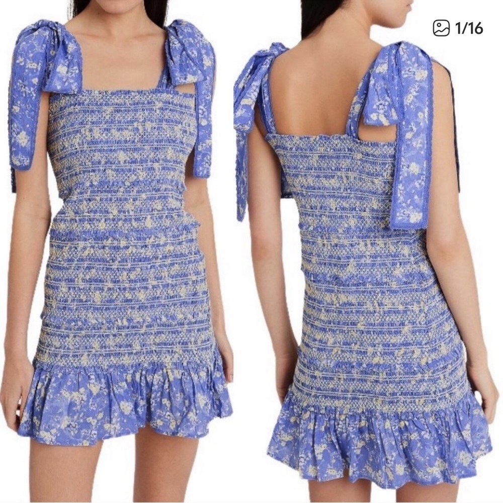 LOVESHACKFANCY BELLE DRESS BLUEJAY NEW WITH TAG FIRST EDITION SIZE XSMALL